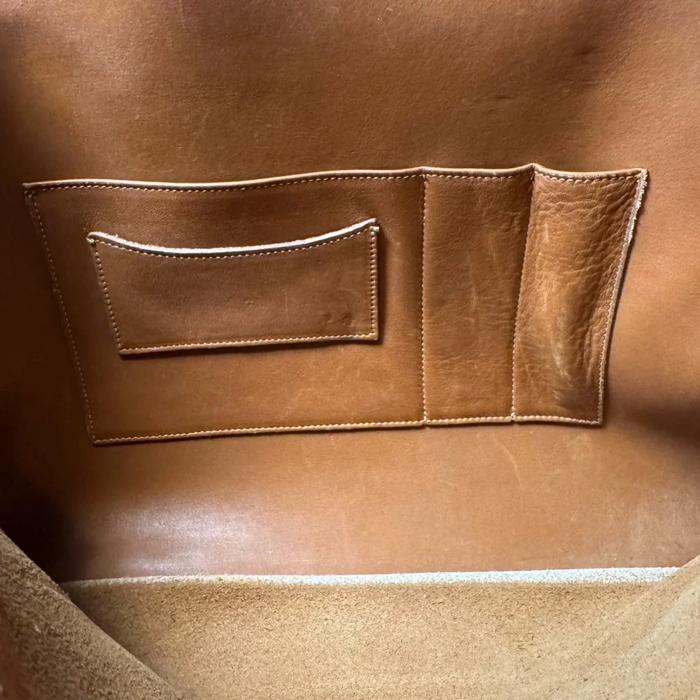 Vintage Coach Beekman Briefcase Tan Leather Laptop Shoulder Bag Crossbody - Picture 12 of 13